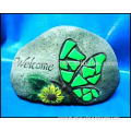 garden welcome stone